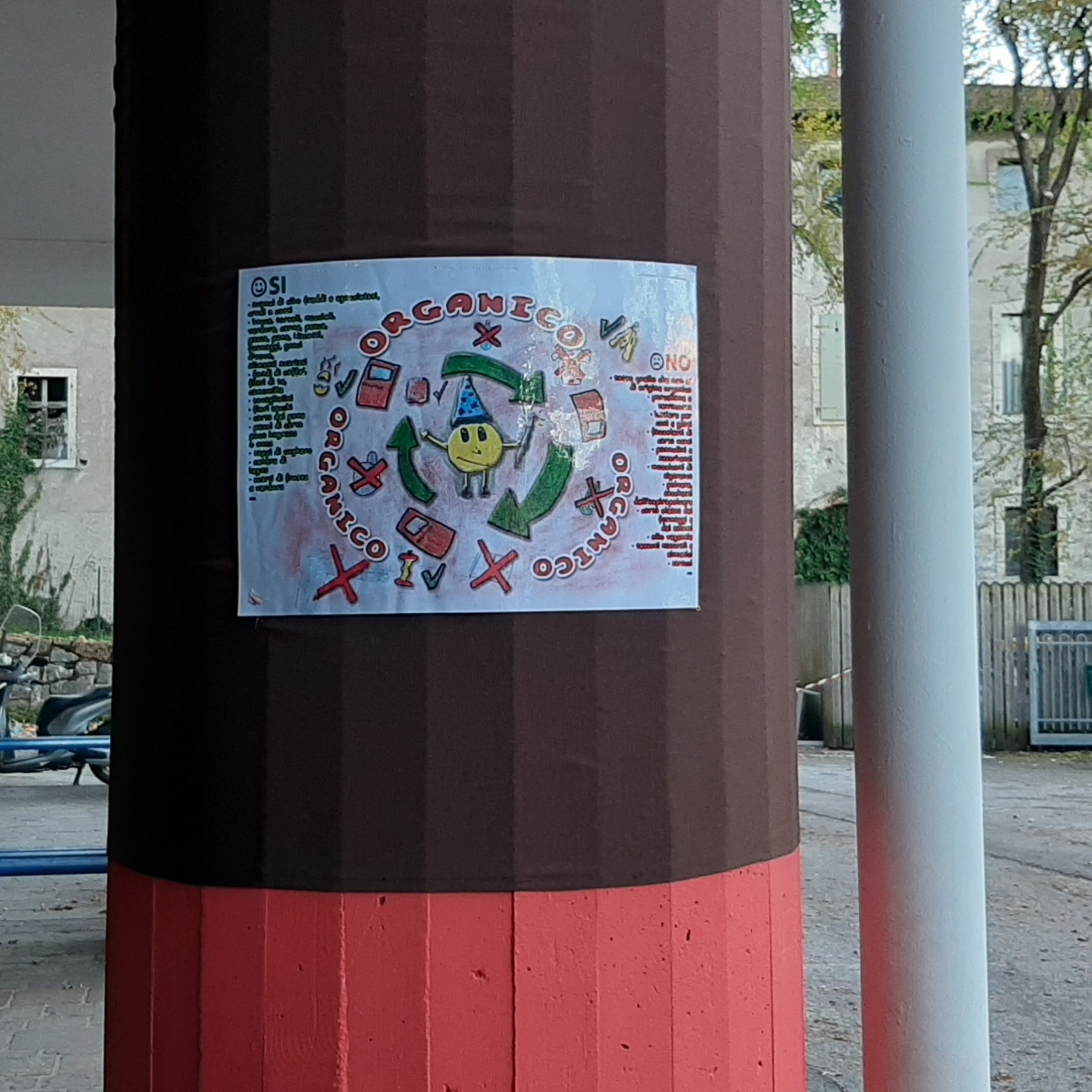 foto cartellone rifiuti organici