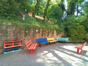 foto: l'aula all'aperto completata