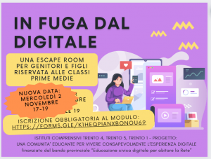 locandina evento in fuga dal digitale