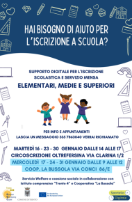 Locandina iniziativa aiuto iscrizioni gennaio 24