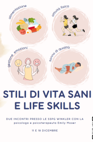 Locandina stili di vita sani e life skills