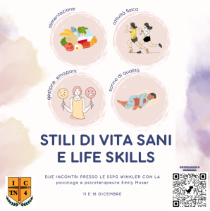 Locandina stili di vita sani e life skills