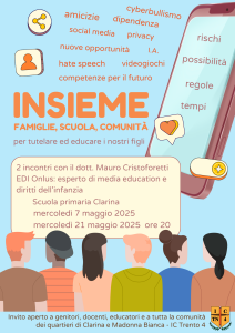 locandina incontro genitori educazione digitale maggio 25