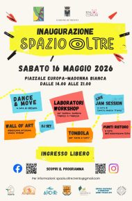 Cartello per inaugurazione Spazio Oltre